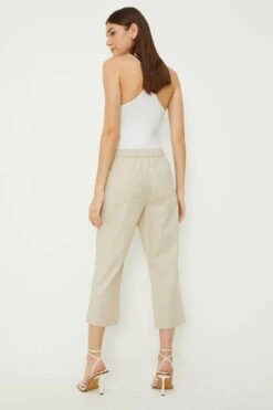 Dorothy Perkins Stone Poplin Crop Trousers -Dorothy Perkins Shop aqq03570 stone xl 2