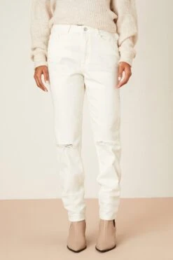 Dorothy Perkins Slim Rip Mom Jeans -Dorothy Perkins Shop bqq02206 ecru xl 1