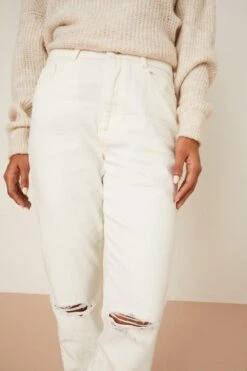 Dorothy Perkins Slim Rip Mom Jeans -Dorothy Perkins Shop bqq02206 ecru xl 3