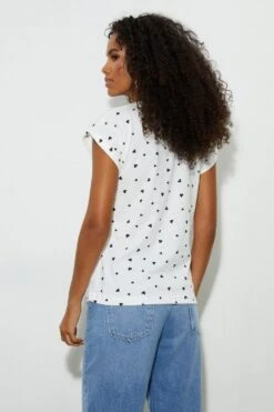 Dorothy Perkins Petite Cotton Heart T-Shirt -Dorothy Perkins Shop bqq02979 multi xl 2