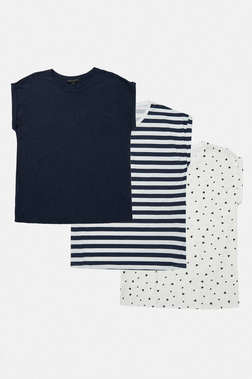 Dorothy Perkins Curve 3 Pack Roll Sleeve 3 Dorothy Perkins Curve 3 Pack Roll Sleeve