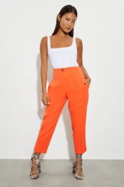 Dorothy Perkins Petite High Waisted Slim Leg Trouser -Dorothy Perkins Shop bqq04088 red xl 1