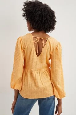 Dorothy Perkins Tall Orange Textured Button Through Top -Dorothy Perkins Shop bqq04270 orange xl 2