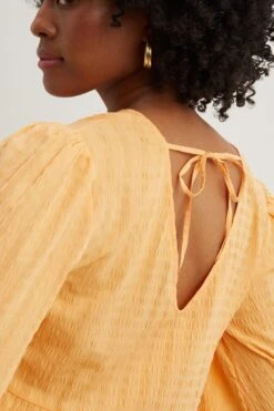 Dorothy Perkins Tall Orange Textured Button Through Top -Dorothy Perkins Shop bqq04270 orange xl 3