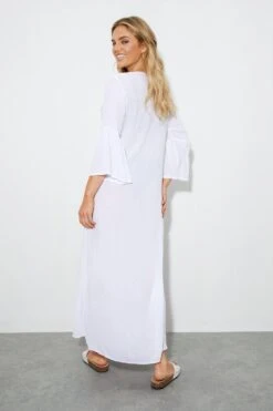 Dorothy Perkins White Maxi Open Front Beach Dress -Dorothy Perkins Shop bqq06150 white xl 2