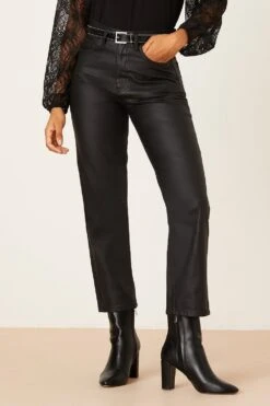 Dorothy Perkins Coated Straight Leg Jeans