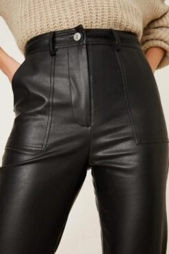 Dorothy Perkins Faux Leather Panel Detail Trouser -Dorothy Perkins Shop bqq08836 black xl 3