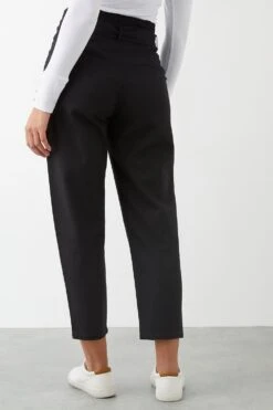 Dorothy Perkins Paperbag Belted Linen Blend Trouser -Dorothy Perkins Shop bqq09003 black xl 2
