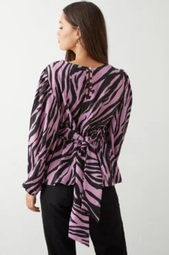 Dorothy Perkins Petite Zebra Print Tea Blouse -Dorothy Perkins Shop bqq09194 pink xl 2