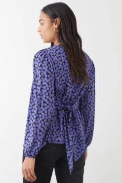 Dorothy Perkins Abstract Spot Tea Blouse -Dorothy Perkins Shop bqq09445 blue xl 2