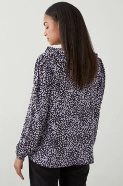 Dorothy Perkins Animal Frill Neck Blouse -Dorothy Perkins Shop bqq09452 animal xl 2