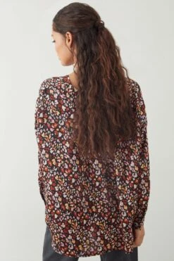 Dorothy Perkins Petite Animal Collarless Shirt -Dorothy Perkins Shop bqq09454 multi xl 2