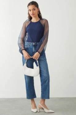 Dorothy Perkins Petite Woven Raglan Sleeve Top 7 Dorothy Perkins Petite Woven Raglan Sleeve Top -Dorothy Perkins Shop bqq09492 navy xl 1