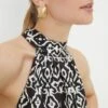 Dorothy Perkins Mono Ikat Halter Top