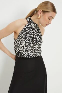 Dorothy Perkins Mono Ikat Halter Top -Dorothy Perkins Shop bqq09617 mono xl 2