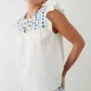 Dorothy Perkins Blue Embroidered Poplin Shell Blouse 1 Dorothy Perkins Blue Embroidered Poplin Shell Blouse -Dorothy Perkins Shop bqq09622 ivory xl