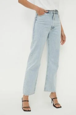 Dorothy Perkins High Waist Straight Leg Jeans -Dorothy Perkins Shop bqq09679 light20wash xl 2