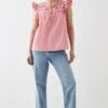Dorothy Perkins Petite Pink Embroidered Poplin Shell Blouse 1 Dorothy Perkins Petite Pink Embroidered Poplin Shell Blouse -Dorothy Perkins Shop bqq09821 pink xl