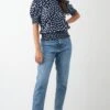 Dorothy Perkins Blue Spot Shirred Hem Blouse 1 Dorothy Perkins Blue Spot Shirred Hem Blouse -Dorothy Perkins Shop bqq09920 black xl