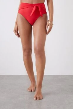 Dorothy Perkins High Waist Tie Side Bikini Full Coverage Bikini Bottoms 6 Dorothy Perkins High Waist Tie Side Bikini Full Coverage Bikini Bottoms -Dorothy Perkins Shop bqq09922 red xl 1