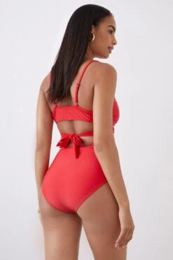 Dorothy Perkins High Waist Tie Side Bikini Full Coverage Bikini Bottoms 7 Dorothy Perkins High Waist Tie Side Bikini Full Coverage Bikini Bottoms -Dorothy Perkins Shop bqq09922 red xl 2