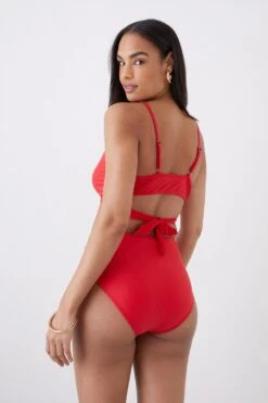 Dorothy Perkins Tie Back Wrap Around Bikini Top -Dorothy Perkins Shop bqq09927 red xl 2