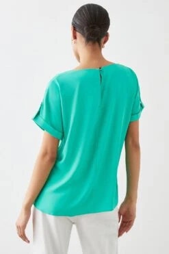 Dorothy Perkins Roll Sleeve Blouse -Dorothy Perkins Shop bqq09975 green xl 2