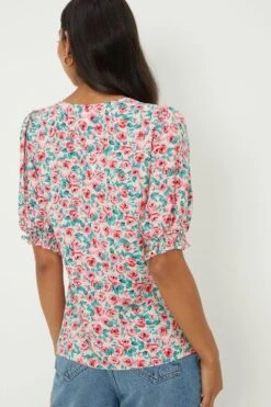 Dorothy Perkins Rose Button Through Blouse -Dorothy Perkins Shop bqq10142 pink xl 2