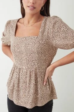 Dorothy Perkins Milly Animal Square Neck Blouse -Dorothy Perkins Shop bqq10158 animal xl 3