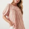 Dorothy Perkins Pink Ditsy Frill Yoke Blouse -Dorothy Perkins Shop bqq10252 multi xl