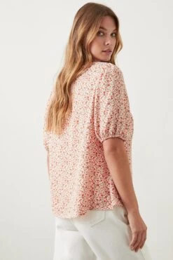 Dorothy Perkins Pink Ditsy Frill Yoke Blouse -Dorothy Perkins Shop bqq10252 multi xl 2