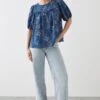 Dorothy Perkins Petite Floral Yoke Blouse -Dorothy Perkins Shop bqq10255 blue xl