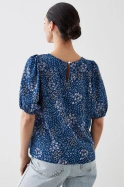 Dorothy Perkins Petite Floral Yoke Blouse 7 Dorothy Perkins Petite Floral Yoke Blouse -Dorothy Perkins Shop bqq10255 blue xl 2