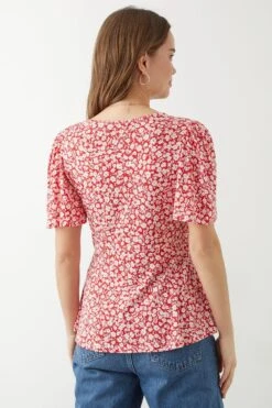 Dorothy Perkins Angel Sleeve Wrap Top 8 Dorothy Perkins Angel Sleeve Wrap Top -Dorothy Perkins Shop bqq10314 red xl 2