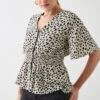 Dorothy Perkins Animal Print Button Through Tea Blouse -Dorothy Perkins Shop bqq10527 mono xl