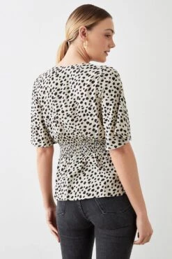 Dorothy Perkins Animal Print Button Through Tea Blouse -Dorothy Perkins Shop bqq10527 mono xl 2