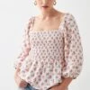 Dorothy Perkins Pink Rose Shirred Bodice Blouse -Dorothy Perkins Shop bqq10529 pink xl