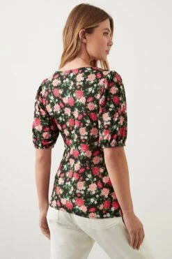 Dorothy Perkins Square Neck Puff Sleeve Top -Dorothy Perkins Shop bqq10600 black xl 2