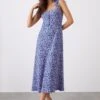 Dorothy Perkins Petite Floral Button Front Tie Shoulder Midi Dress 2 Dorothy Perkins Petite Floral Button Front Tie Shoulder Midi Dress -Dorothy Perkins Shop bqq10634 lilac xl