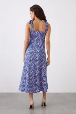 Dorothy Perkins Petite Floral Button Front Tie Shoulder Midi Dress 7 Dorothy Perkins Petite Floral Button Front Tie Shoulder Midi Dress -Dorothy Perkins Shop bqq10634 lilac xl 2