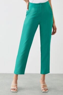 Dorothy Perkins High Waist Slim Leg Trousers -Dorothy Perkins Shop bqq10677 green xl 1