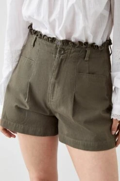 Dorothy Perkins Petite Frill Waist Shorts -Dorothy Perkins Shop bqq10685 sage xl 1