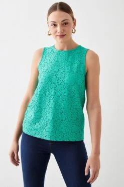 Dorothy Perkins Lace Front Sleeveless Top