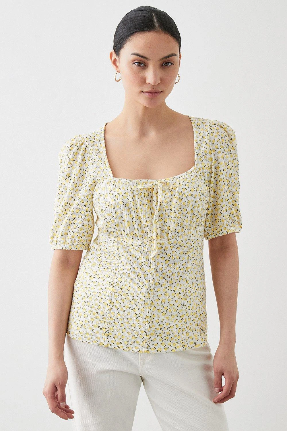 Dorothy Perkins Petite Puff Sleeve Square Neck Printed Top 3 Dorothy Perkins Petite Puff Sleeve Square Neck Printed Top
