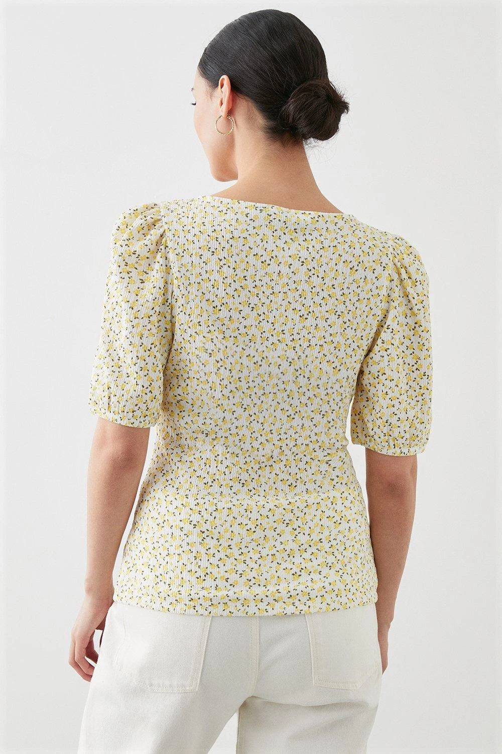 Dorothy Perkins Petite Puff Sleeve Square Neck Printed Top 5 Dorothy Perkins Petite Puff Sleeve Square Neck Printed Top - Image 3