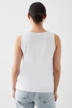 Dorothy Perkins Petite Lace Front Sleeveless Top -Dorothy Perkins Shop bqq10971 white xl 2