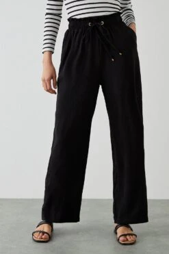 Dorothy Perkins Washed Twill Wide Leg Trousers -Dorothy Perkins Shop bqq10976 black xl 1