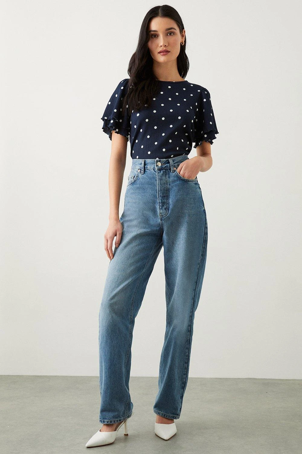 Dorothy Perkins Double Frill Sleeve Top 4 Dorothy Perkins Double Frill Sleeve Top - Image 2