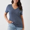 Dorothy Perkins V Neck Short Sleeve Side Split T-Shirt -Dorothy Perkins Shop bqq11079 stripe xl