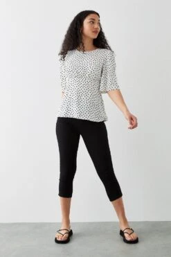 Dorothy Perkins Ivory Spot Angel Sleeve Tea Blouse -Dorothy Perkins Shop bqq11177 ivory xl 1